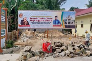 Wesly Silalahi Bantu Pembangunan Rumah Tahfiz Quran Haji Sugiat Santoso