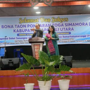 Hadiri Pesta Bona Taon PTS, Bupati Tapanuli Utara Harapkan Sinergitas Seluruh Elemen