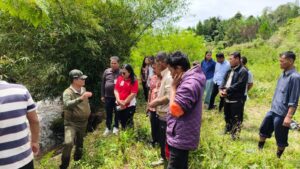 Bupati Humbahas Tinjau “Aek Rangat Soburan” Desa Riaria Kecamatan Pollung