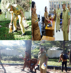 Gerakan Indonesia ASRI Yang Dibuat Presiden, Bupati Simalungun Bertindak Langsung Saat Siap Apel Pagi