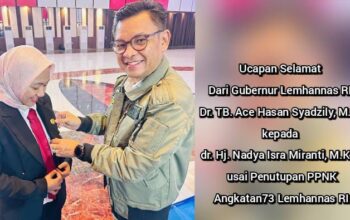 PPNK Angkatan 73 Lemhannas RI Telah Usai, dr. Hj. Nadya Isra Miranti, M.K.M Bangun Tekad Akan Terapkan di Dunia Kesehatan